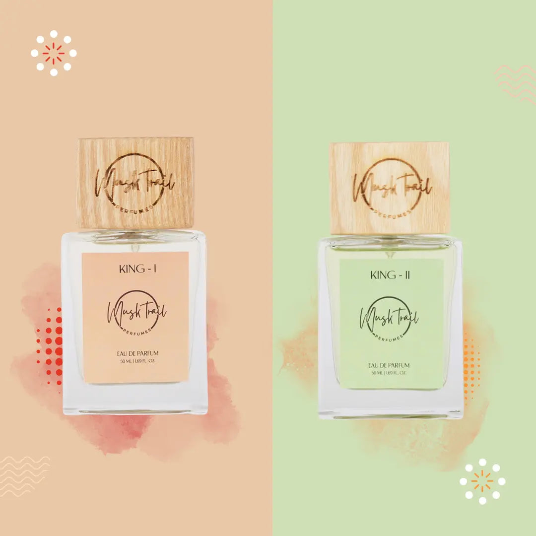 King Combo Pack of 2 - Premium Masculine Collection for HIM | EDP Spray | Gift Set for Men | 50 ml Each